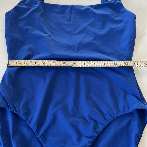 Lauren Collection, Ralph Lauren Blue One-Piece Swimsuit, Size 12 - Picture 11 of 12